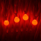 Orange G40 Replacement Bulbs, 25 Pack Halloween G40 Globe Light Bulbs for Indoor Outdoor String Lights, E12/C7 Candelabra Base, 5W Incandescent Night Light Bulbs