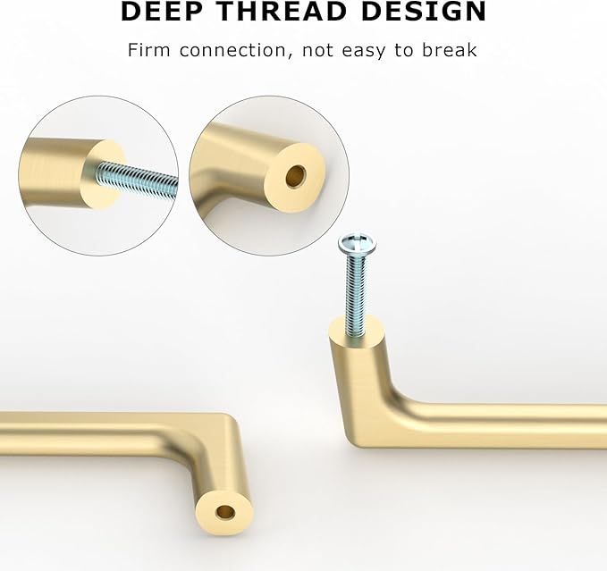 10 Pack Brushed Gold Cabinet Pulls 10 Inch Kitchen Cabinet Handles Cabinet Hardware Kitchen Handles for Cabinets Cupboard Handles Gold Dresser Pulls Drawer Handle