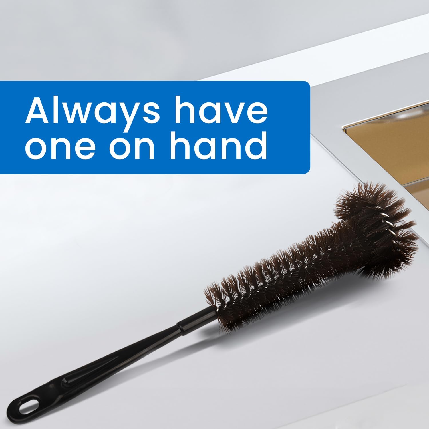 Impresa Garbage Disposal Cleaning Brush with Extra Long Handle - Eliminates Residue, Odor, and Build Up - Drain Cleaner Brush for Kitchen Sink (15 x 4 in Garbage Disposal Cleaner)