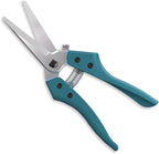 GARTOL 8" Scissors All Purpose Heavy Duty, Ultra sharp Tin Snips with Cable Notch, Finely Serrated Angled-Blades - Industrial Scissors for Carpet, Cardboard, Sheet Metal, Leather, Insulation, Wires