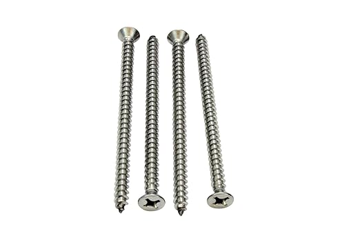 Bolt Dropper #12 X 2'' Stainless Steel Flat Head Phillips Wood Screw, (25 pc), 18-8 (304) Stainless Steel Sheet Metal Screws - Type A Point, Plain Finish