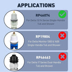 RP46074 Delta Cartridge Replacement, Compatible with Delta 13/14 Series Shower Faucets, Single Handle Universal Shower Cartridge Repair Kit, Replacement Monitor Cartridge Parts