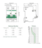 12V-110V DC Miniature Circuit Breaker, 80 Amp 1 Pole Battery Breaker Protector for Solar PV System and RV, Thermal Magnetic Trip, DIN Rail Mount, High Current DC Disconnect Switch MCB 1P B80