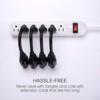 [ETL Listed] Miady Short Power Extension Cord Outlet Saver, 16AWG/13A, 3 Prong (4 Pack, Black, 8 Inch)
