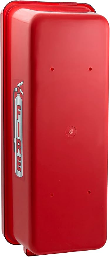 PRO&Family Fire Extinguisher Cabinet Fire Extinguisher Box Outdoor Fire Cabinet Mounted Fire Extinguisher Cabinet Fire Extinguisher Cover (3, Red with Clear Pull-Cover, 10 lb)