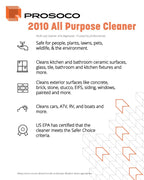 PROSOCO Enviro Klean® 2010 All Surface Cleaner - Concentrated, Industrial Strength, All-Purpose & All-Surface/Hard Surface Cleaner - One diluted gallon can make up to 10 gallons