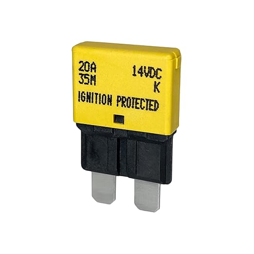 Auto Reset ATC/ATO 20 Amp Circuit Breaker Fuse for Automotive Marine RV Car Truck Audio Battery Protection Automatic Reset | Low Profile (20A, 10 Pack)