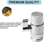 2 Pack Countertop Water Filter Diverter Valve with Barb Connector, Faucet Diverter Adapter for 6mm, 8mm, 9.5mm Tubing or Hose, Compatible with Standard Kitchen Faucets