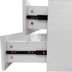 Modular Closet System: Wall Mounted Garment Rack Walk-in Clothes Storage with Drawers Built in Closet Organization with Shelves for Bedroom White 23.62''L x 16.34''W x 70.87''H