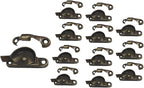 QCAA Zinc Die Cast Window Sash Lock, 2-7/16", Brushed Antique Brass, 12 Pack, Made in Taiwan