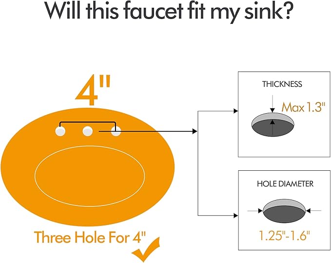 Bathroom Sink Faucet FRANSITON 4 Inch Faucet 2 Handle Bathroom Sink Faucets Lead-Free Brushed Nickel Bath Sink Faucets with Pop-up Drain Stopper and Supply Hoses