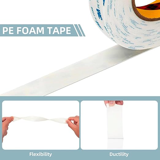 3M Double Sided Tape 1 in x 16.5ft PE Foam Tape Strips for Crafts Picture Hanging Poster Alarm Sensor Arts DIY Home Deco