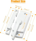 Uenhoy 4 Pack Cam Action Window Sash Locks for Double Hung Windows, Hole Center White Sash Window Locks for Vertical & Horizontal Sliding Windows