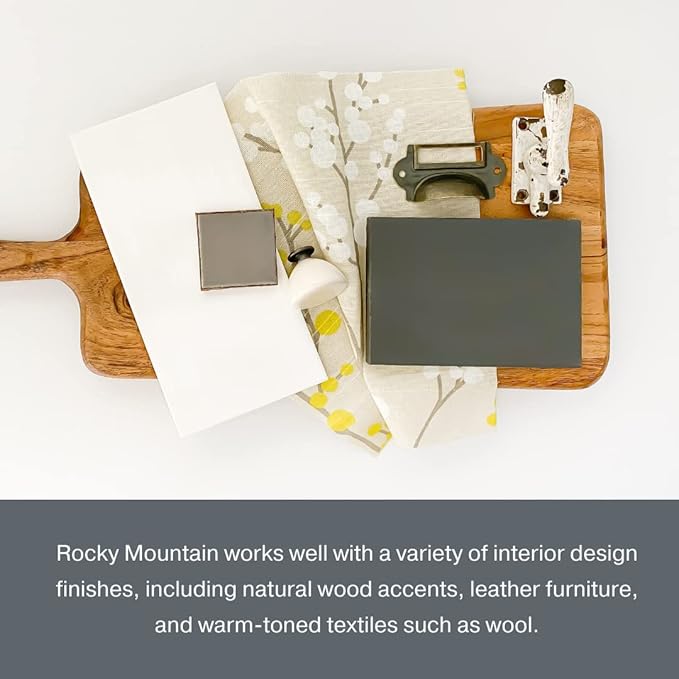 Country Chic All-in-One Chalk Paint for Furniture, Cabinets, Home Decor, Eco-Friendly, Matte Finish, Built-In Primer & Top Coat for Wood, Metal - Rocky Mountain (Charcoal Grey) - 4 oz (118 ml)