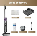 JONR ED12 Pro Max Wet Dry Vacuum Cleaner Cordless, 180°Lay-Flat Smart Vacuum Mop, 167°F Flashdry Self-Cleaning, Dual-Sided Edge, Zero-Tangle for Pet Hair, Lightweight Floor Cleaner for Hard Floor