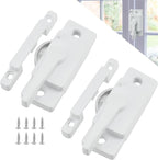 2 Pack Sliding Window Sash Locks, White Cam Sash Locks for Double Hung Windows, Security Sash Window Lock and Keeper Replacement for Vertical and Horizontal Sliding Windows