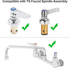 Replacement 002713-40 Cold Side Handle Stem Replacement Assembly Fit for All T&S Faucets, Brass Spindle Assembly Cartridge Faucet Valve, Blue