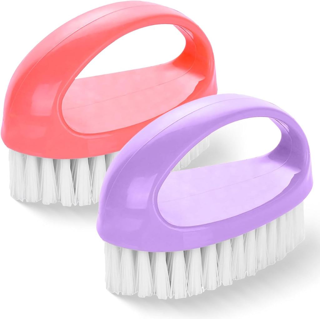 2 Pack Small Scrub Brush,Heavy Duty Stiff Nylon Bristles Cleaning Brush,Durable Small Cleaning Brush for Household Cleaning