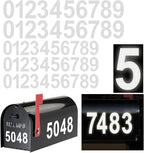 Reflective Vinyl Mailbox Number Decals - Waterproof, Self-Adhesive, Classic Style (3" & 4")