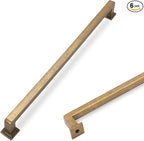 COTYKILEY 6 Pack 10Inch(256mm) Antique Brass Kitchen Cabinet Handles Cabinet Pulls Vintage Drawer Pulls Aged Gold Bronze Kitchen Hardware