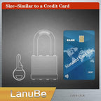 LanuBe Lock Laminated keyed Padlock (1-9/16", 40mm), keyed Alike Locks, Long Shackle,Marked Black Plastic Hoop, Pack of 24