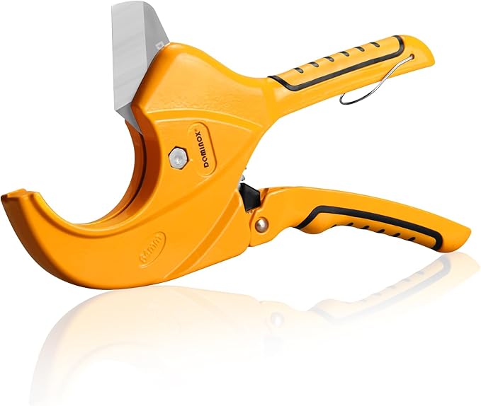 DOMINOX PVC Pipe Cutter, Cuts up to 2-1/2", Professional Cutting PEX, PVC, and PPR Pipe, Etc, Stainless Steel Blade and Aluminum Alloy Body, One-hand Rapid Cutting Tool for the Pipe