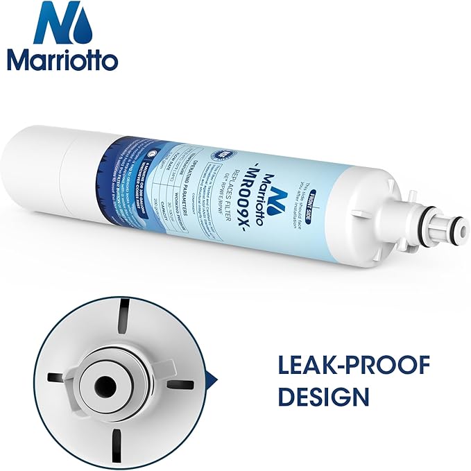 MARRIOTTO Replacement for GE® RPWFE, RPWF (Built-in CHIP) Refrigerator Water Filter, Compatible with GFE28GELDS, PFE28KELDS, PFE28KYNFS, GFD28GELDS, GYE22HMKES, GFE28GYNFS, GFD28GYNFS, Pack of 1