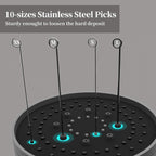 Shower Head Cleaning Brushes, Shower Head Cleaning Tool, 10 Sizes Descaler Needles, Rust-Proof Showerhead Cleaner Set (Shower Head Cleaning Brushes/Descaler Needles)