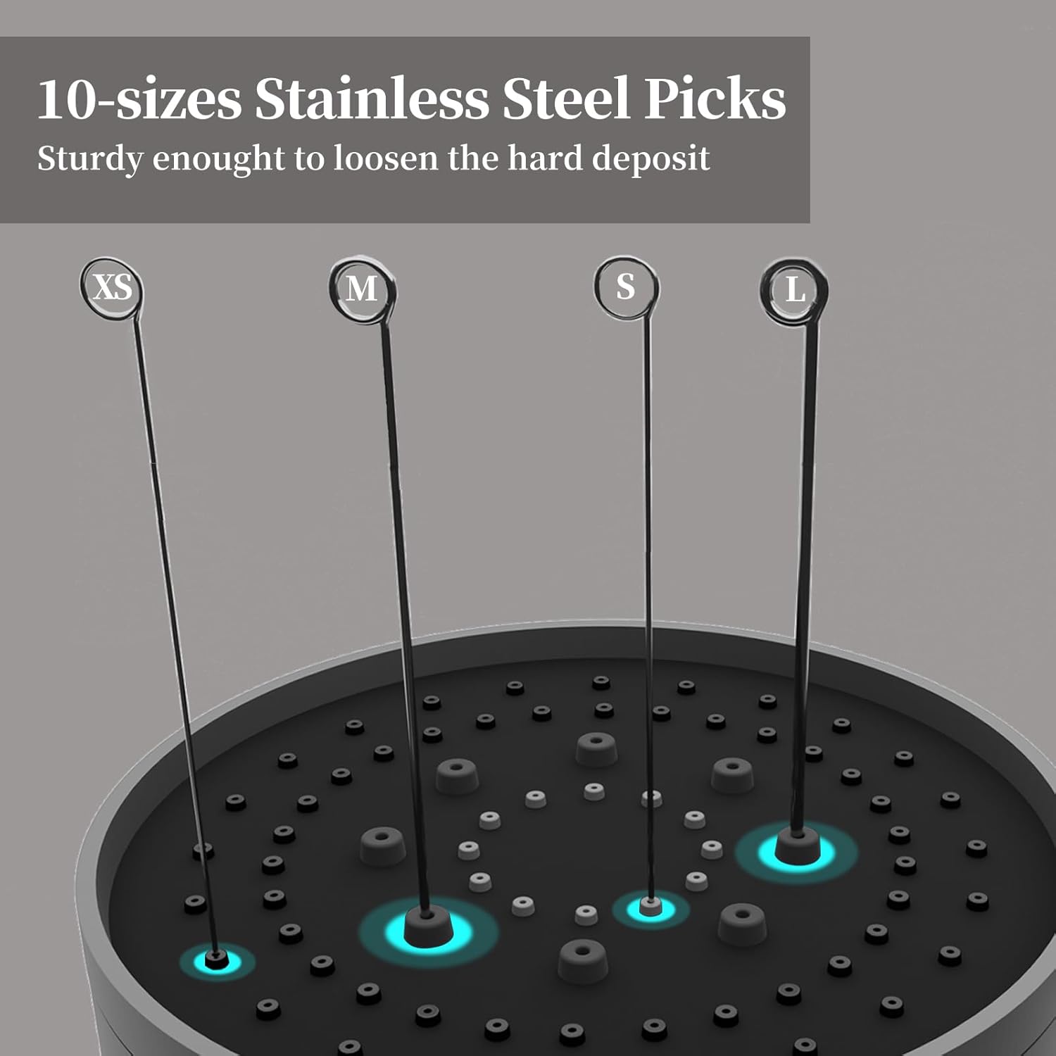 Shower Head Cleaning Brushes, Shower Head Cleaning Tool, 10 Sizes Descaler Needles, Rust-Proof Showerhead Cleaner Set (Shower Head Cleaning Brushes/Descaler Needles)