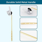 Universal Metal Front Mount Toilet Handle Replacement Kit Compatible with Kohler Toilet Tank Parts, Toilet Flush Lever Handle with Flapper Chains, Chrome