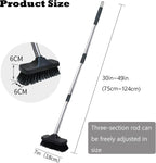 Push Broom Brush Stiff Bristles Floor Cleaning Brush Multi-Purpose Scrubber Brushes for Bathroom Bathtub Tile Floor Deck Patio