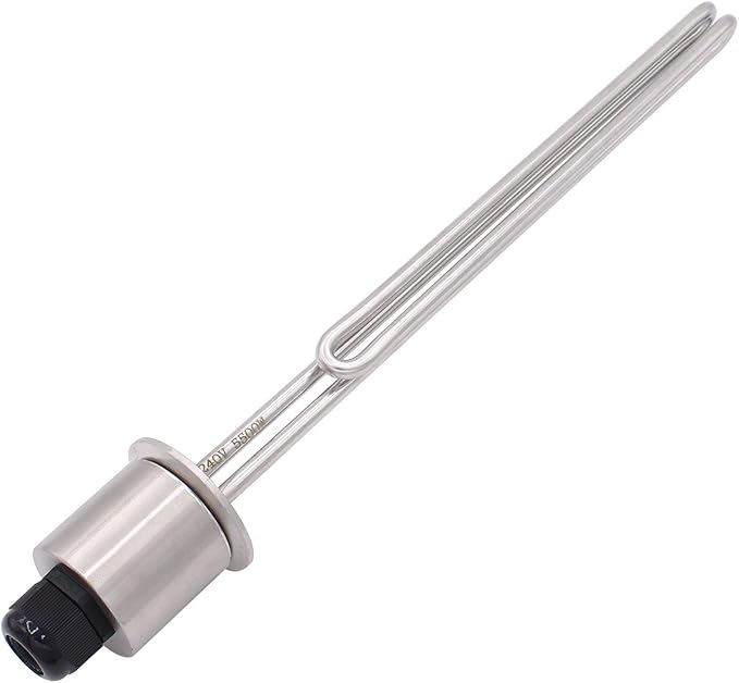 DERNORD 2 Inch (OD64) Tri-clamp 240V 5500W Foldback Heating Element Electric Water Heater with Low Watt Density