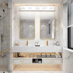 Ralbay LED Bathroom Vanity Lighting Fixtures 5 Lights Acrylic Rotable 360° Modern Bathroom Vanity Light Over Mirror