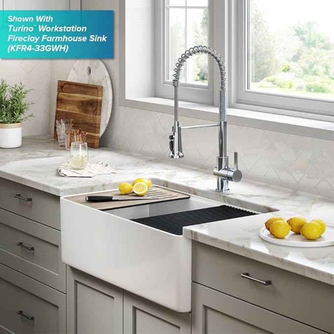 KRAUS Britt 2-in-1 Commercial Style Pull-Down Single Handle Water Filter Kitchen Faucet for Reverse Osmosis or Water Filtration System in Chrome, KFF-1691CH