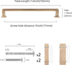 COTYKILEY 10 Pack 7 Inch(177mm) Champagne Bronze Cabinet Handles Champagne Kitchen Cabinet Pulls Cabinet Door Handles Kitchen Cabinet Hardware Cupboard Drawer Pulls Dresser Handles