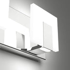 Aipsun 3 Lights Dimmable Modern LED Vanity Light for Bathroom Frosted White Acrylic Chrome Up and Down Bathroom Wall Light Fixtures Over Mirror(White Light 6000K)