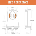 Non-shunted Turn Type T8 Lamp Holder JACKYLED UL Socket Tombstone (12 Packs)