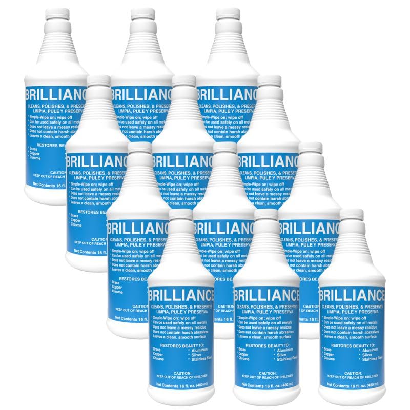 Brilliance Metal Polish and Preservative, Professional Grade, Case of 12