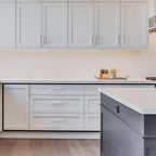 Amerdeco 10 Pack Brushed Satin Nickel Cabinet Pulls 3-3/4 Inch Hole Centers Kitchen Cabinet Handles Hardware Kitchen Handles for Cabinets Handles ZH0064