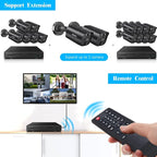 4K/8.0 Megapixel & 130° Ultra Wide-Angle 2-Way Audio PoE Outdoor Home Security Camera System Wired Outdoor Video Surveillance IP Cameras System DVR Set