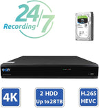 GW Security 5MP 1920P Security Camera System with AI Face/Human/Vehicle Detection, 16CH 4K DVR and 16 x 5MP 2592TVL Microphone Home Coaxial Dome Camera, Smart AI Playback, Email Alert, 4TB Hard Drive