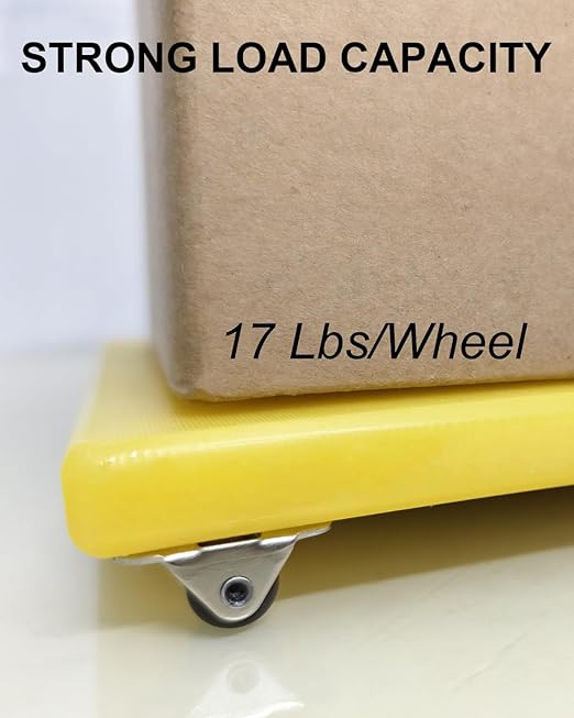 24PC Mini Caster Wheels Low Profile, 1/2 Inch Single Direction Tiny Wheels, Little Rubber Rolling Wheels with Steel Top Plate for Small Appliances, Furniture, DIY (Non Swivel)