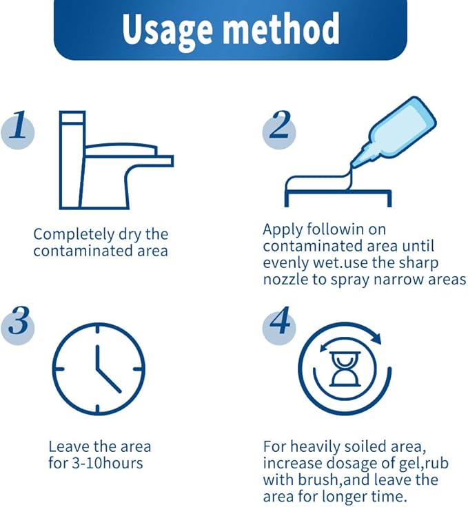 Mold Mildew Cleaner Gel Household Cleaner for Wall Tiles Grout Sealant Bathroom Cleaning Home Kitchen Sinks Cleaning - 8 Fl.Oz(Pack of 1)