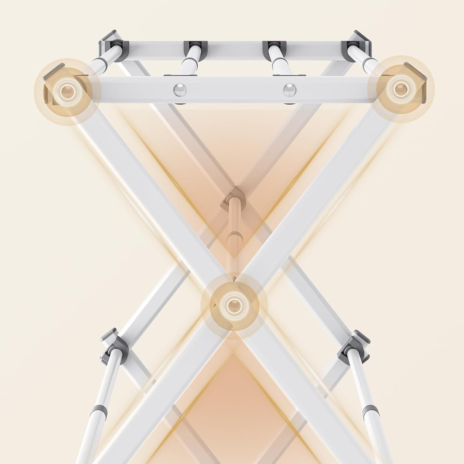 APEXCHASER Drying Rack Clothing, Clothes Drying Rack Foldable, Laundry Drying Rack Expandable, Small Clothe Hanger for Baby Clothes Towels Bibs, Socks, Clothes Airer for Indoor & Outdoor Use, White