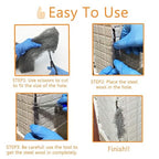 Steel Wool Fill Fabric DIY Kit, Coarse Wire Wool Hardware Cloth, Gap Blocker, Keep Mice Away from Holes/Siding/Pipeline/Vents in Garden, House, 6 Pack × 10FT