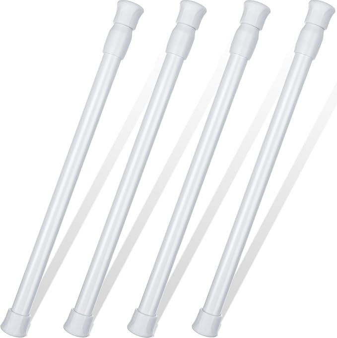 4 Pack Sliding Door Security Bar Window Security Bars Adjustable Sliding Glass Door Lock Bars with Rubber Tips 9.8-15.7 Inch Tension Rods 0.7 Inch in Diameter Window Safety Lock Bar for Door Bathroom