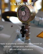 Brass Hex Nipple 1/4 Inch NPT x 1/4 Inch NPT Male Pipe Adapter, Thread 0.5" OD to 0.5" OD, (4 Piece)