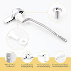 Toilet Trip Levers Toilet Flush Handle Compatible with Kohler 87115-CP,Left Replacement Trip Lever kit for Kohler Toilets,Polished Chrome