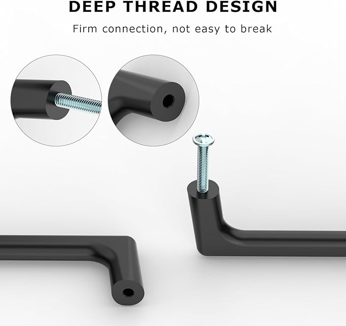 6 Pack Matte Black Cabinet Pulls 12.6 Inch Kitchen Cabinet Handles Cabinet Hardware Kitchen Handles for Cabinets Wardrobe Pulls Black Dresser Pulls Drawer Handle