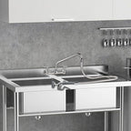 38 Inch Pre Rinse Hose with Sprayer Valve, Commercial Faucet Flexible Hose with Spray Head Replacement Kit for Commercial Restaurant Kitchen Sink Faucet - Grey